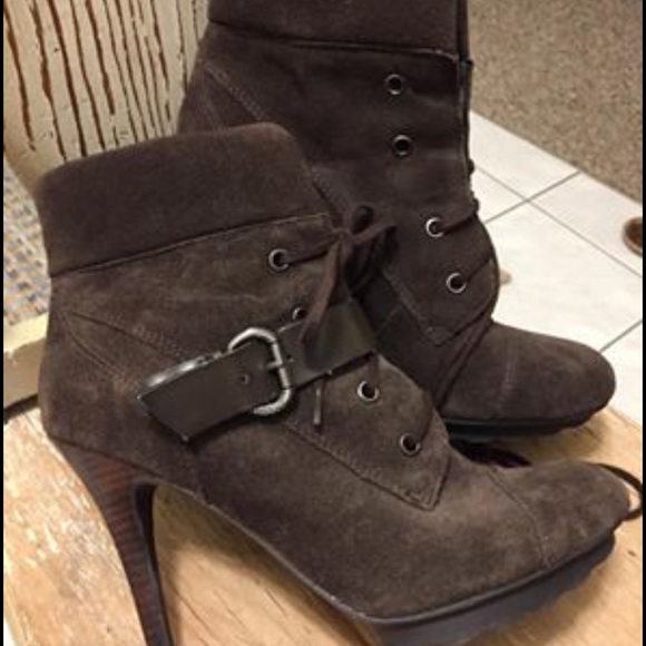GUESS brown suede boots - Picture 4 of 6